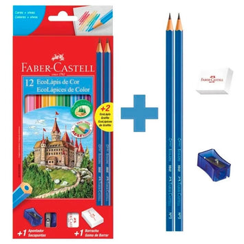Lápis de cor 12 cores - Ecolápis Kit Faber-Castell