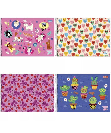 Caderno de Desenho D+ 96 fls Feminino