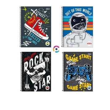 Caderno Univ Esp Pepper Masc 80 fls - Tilibra