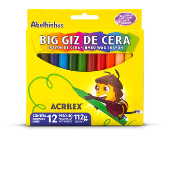 Big Giz de cera 12 cores - Acrilex