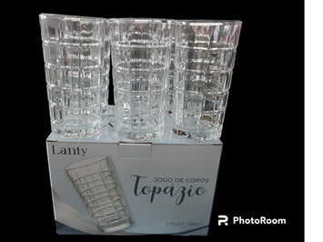 Conjunto De Copos Topázio 380ml C/6 - Ke Home