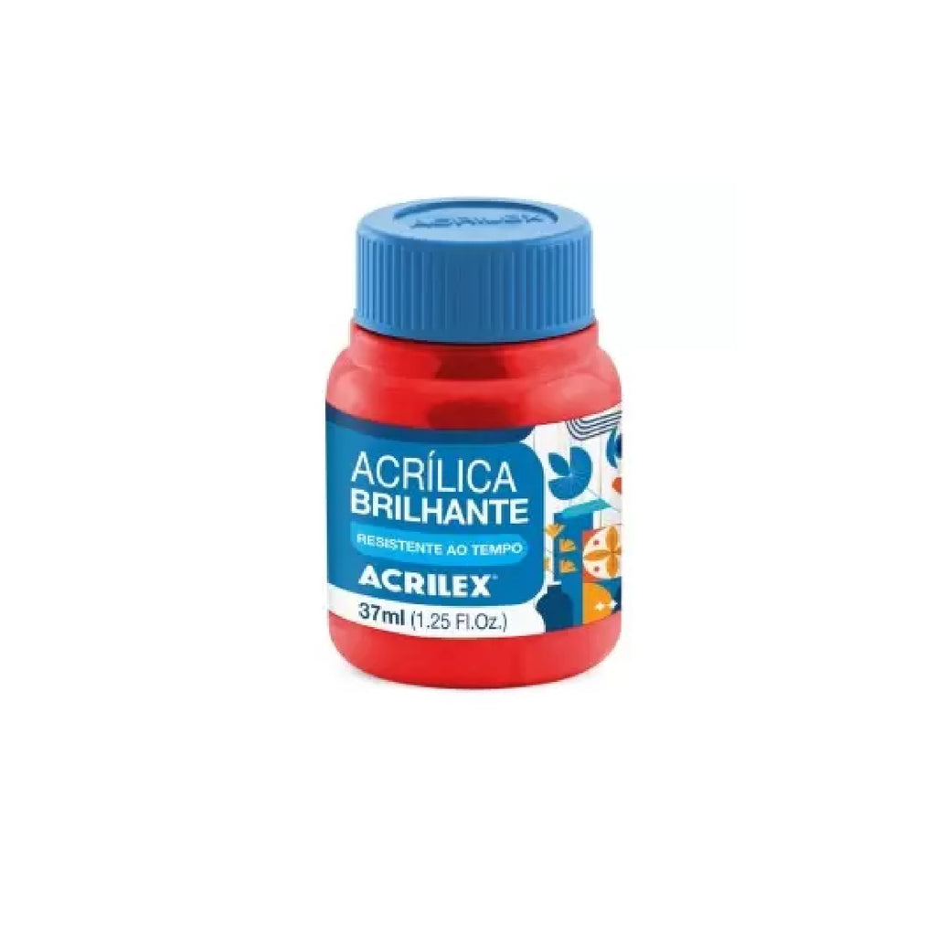 Tinta Acrílica Brilhante 37 ml - Vermelho Fogo