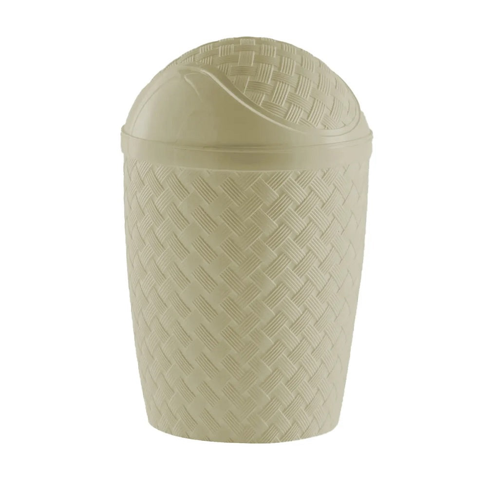 Lixeira Rattan Creme 7,8LTS Basculante - Paramount
