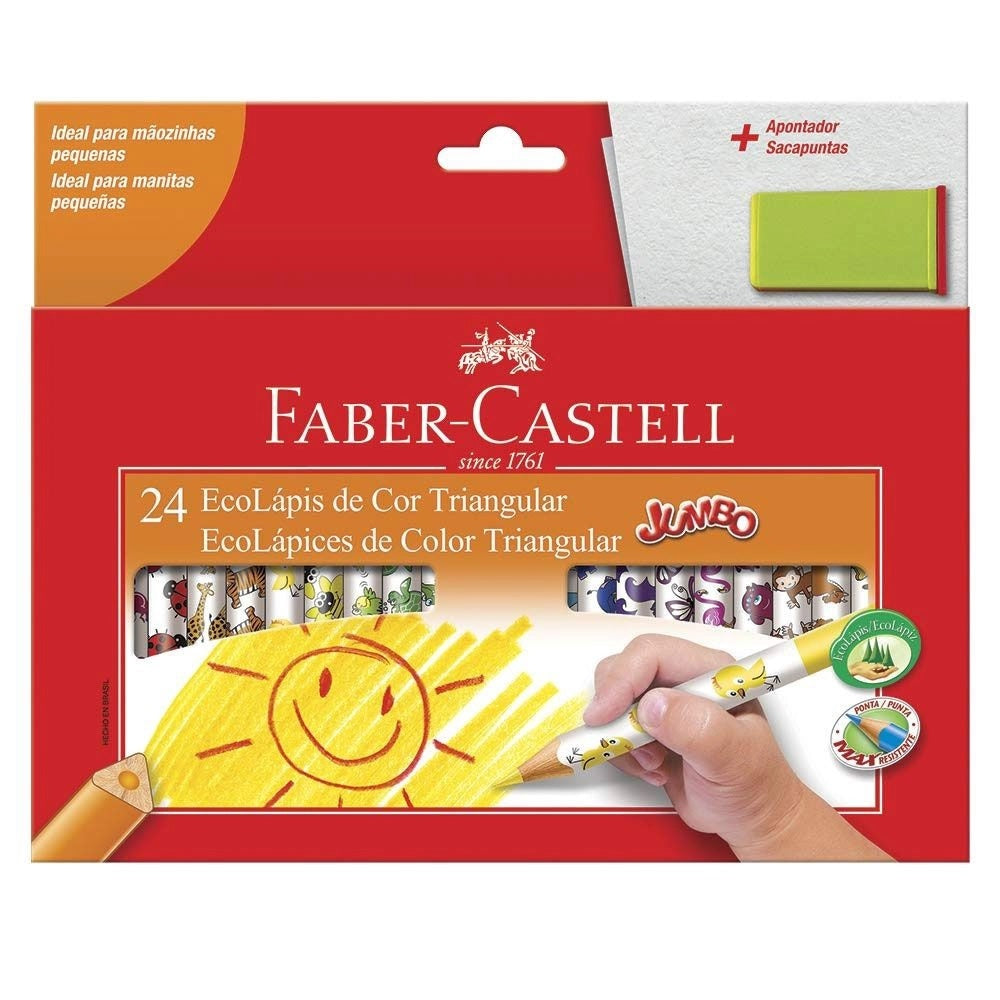 Lápis De Cor Jumbo 24 Cores - Faber Castell