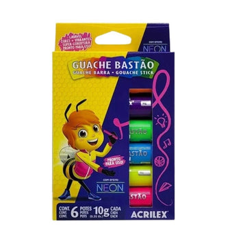 Guache Bastão c/ 6 Cores - Acrilex