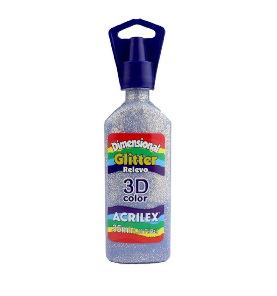 Tinta Dimensional Glitter 3D 35ml - Prata