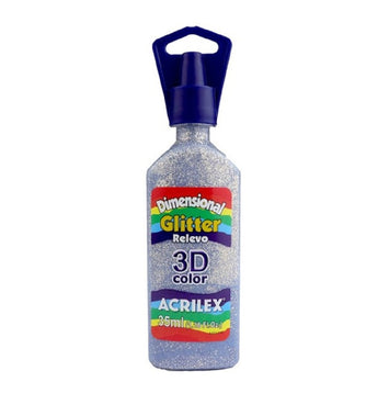 Tinta Dimensional Glitter 3D 35ml - Prata