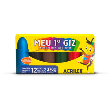 Meu 1° Giz 12 cores - Super Gizão Acrilex