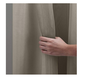 Cortina Carol Voil Cross Listras e Forro 4,00x2,60