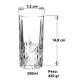 Jogo De Copos Moon Stone 360ml C/6 Peças - Ke Home