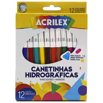 Canetinhas 12 Cores - Acrilex