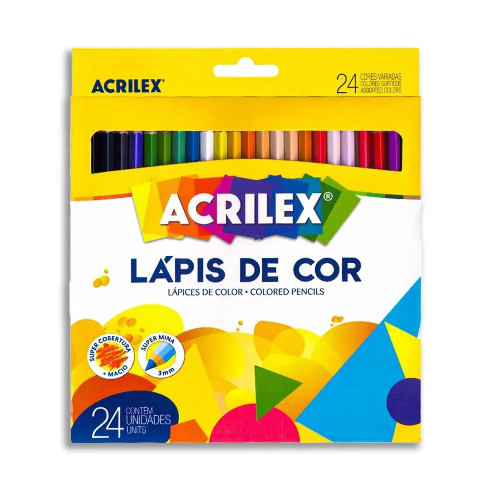 Lápis de Cor 24 Cores - Acrilex