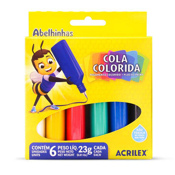 Cola colorida 6 cores - Acrilex