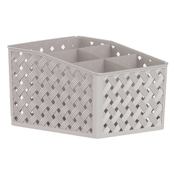 Organizador C/5 Divisórias Rattan Creme - Paramount