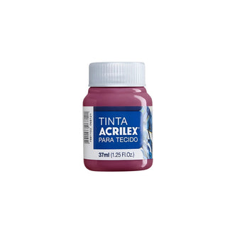 Tinta Tecido Fosca 37 ml  - Vermelho Carmim