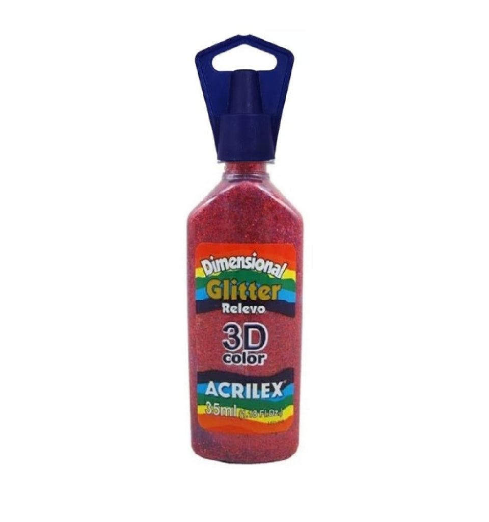 Tinta Dimensional Glitter 3D 35 ml - Vermelho