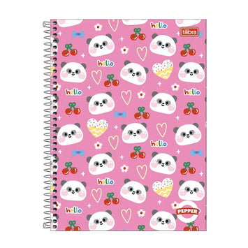 Caderno Capa Dura Universitário 1 Matéria Pepper Feminino 80 Folhas - Tilibra