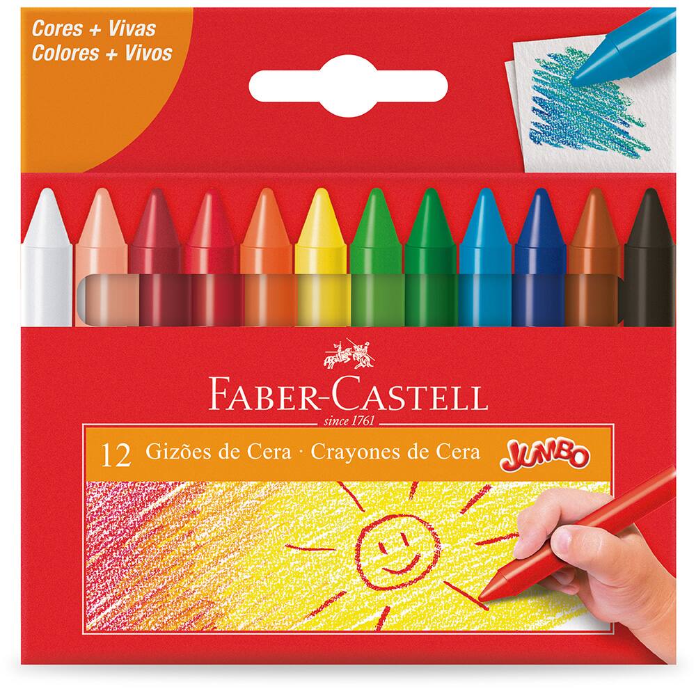 Giz De Cera 12 Cores - Faber Castel