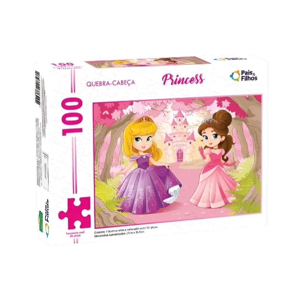 Brinquedo Quebra-Cabeça Princess C/100 Peças - Pais & Filhos