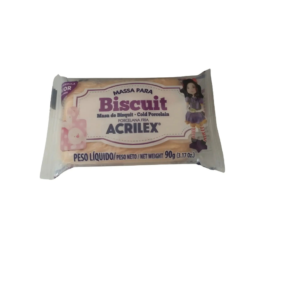 Massa para Biscuit 90g - Amarelo Pêssego