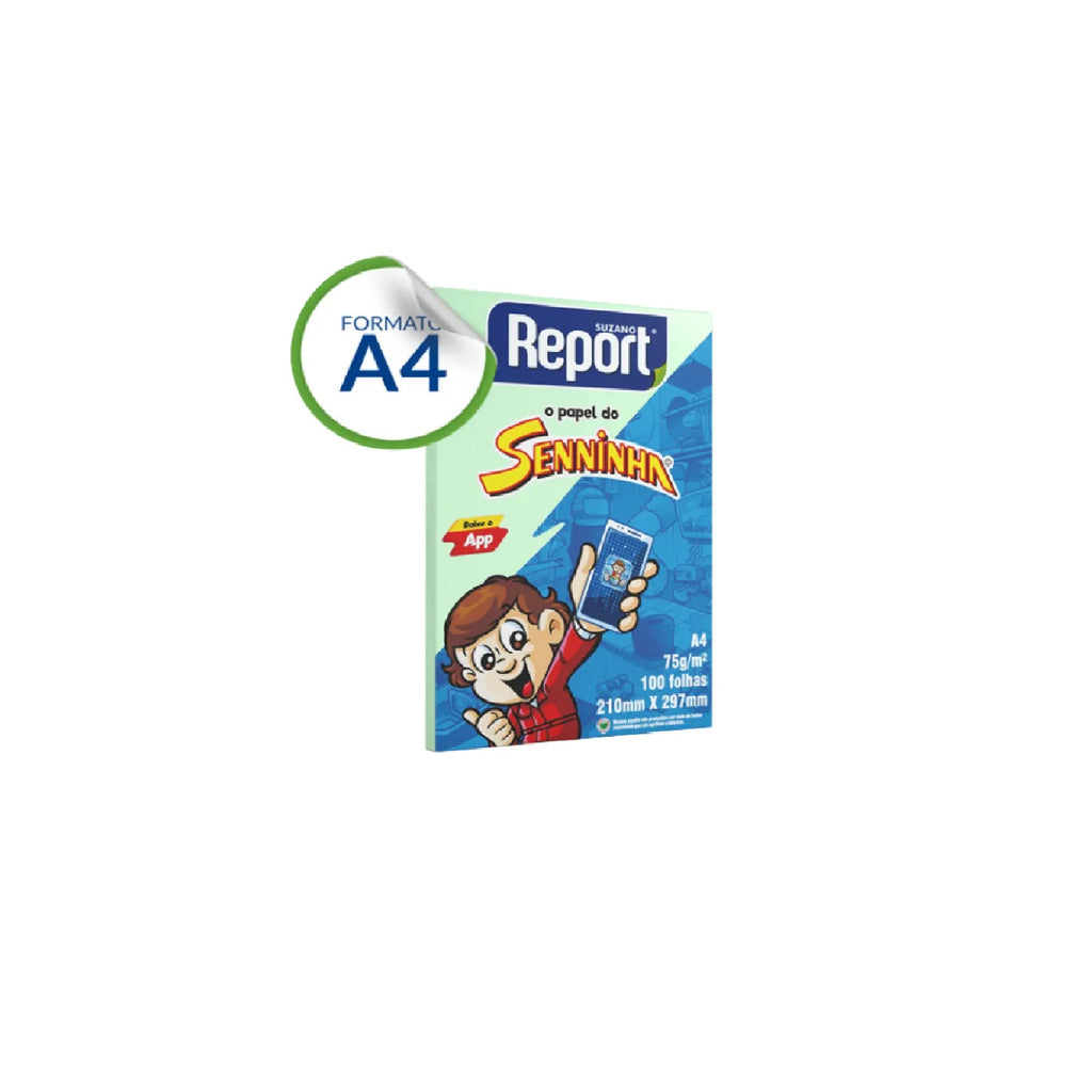Papel Sulfite A4 100 folhas -  verde
