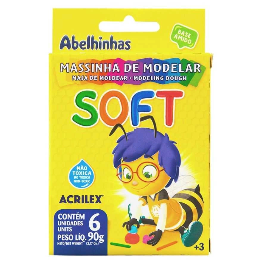 Massinha de Modelar Soft 6 cores - Acrilex