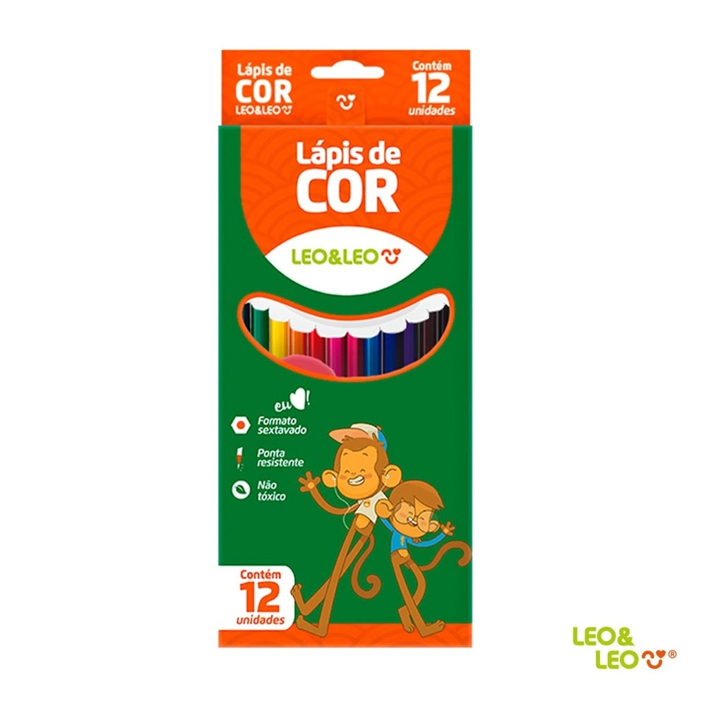 Lápis de Cor c/12 Cores - Leo&Leo