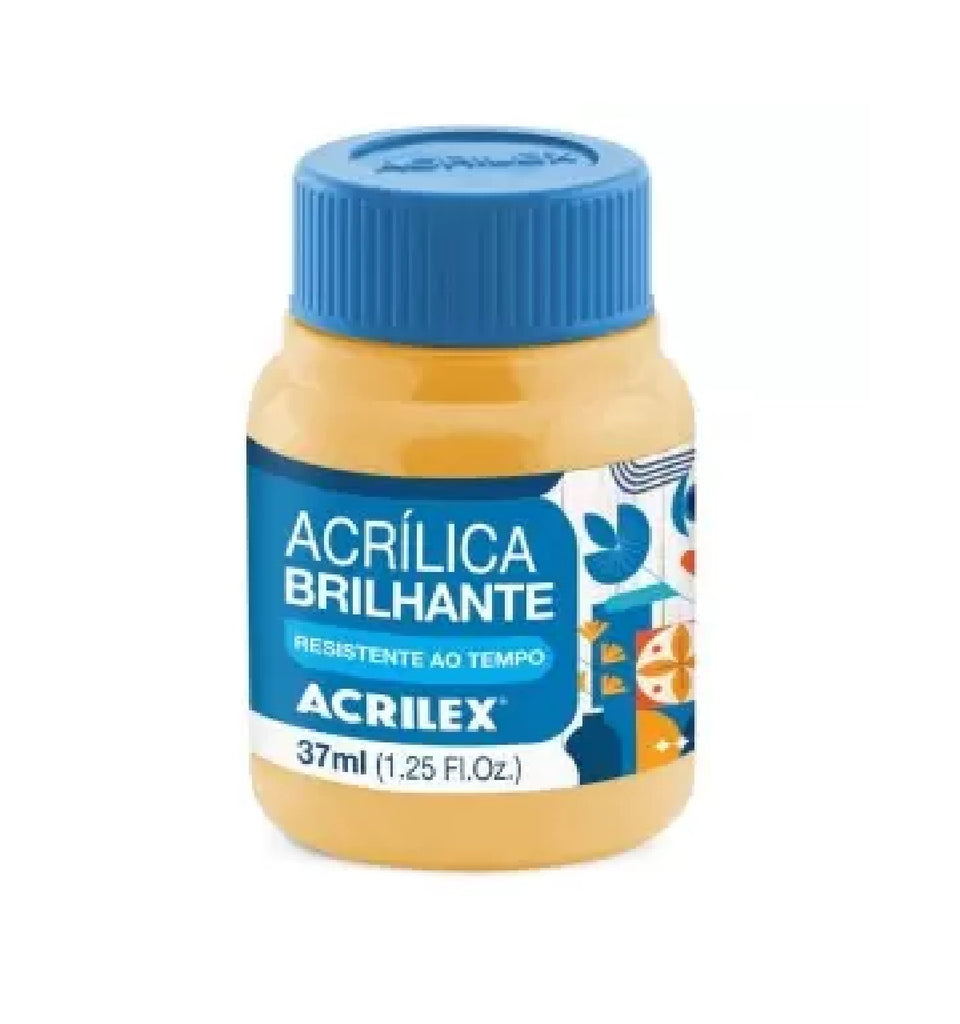 Tinta Acrilica Brilhante 37 ml - Amarelo Pêssego