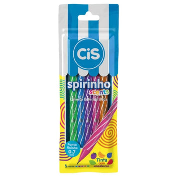 Kit canetas Spirinho Scents c/5 cores -CIS