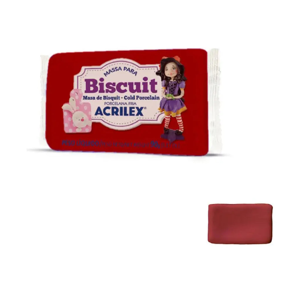Massa para Biscuit 90g - Vermelho Vivo