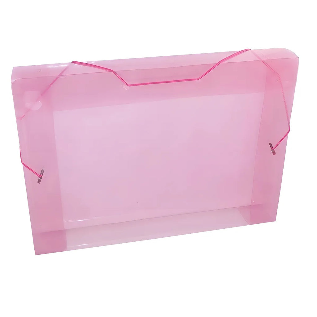 Pasta com Elástico 40mm Ofício - Rosa