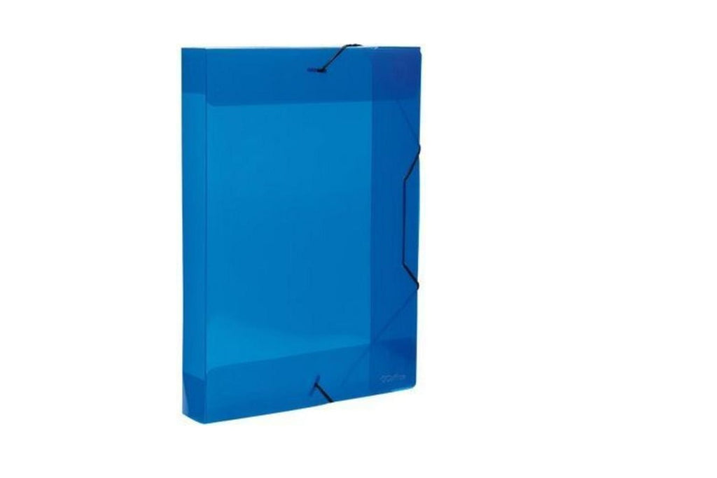 Pasta com Elástico 40mm Ofício - Azul