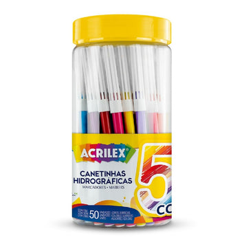 Canetinhas Hidrográficas 50 cores - Acrilex