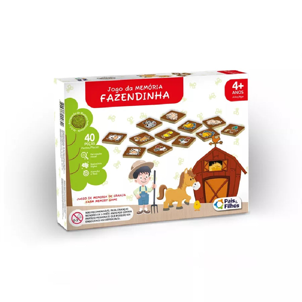 Jogo Da Memória Fazendinha - Pais & Filhos