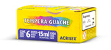Tinta Guache Escolar 6 Cores - Acrilex