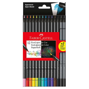 Lápis De Cor SuperSoft 12 Cores - Faber Castell