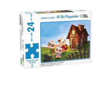 Brinquedo Quebra-Cabeça Os Três Porquinhos C/24 Peças - Pais & Filhos