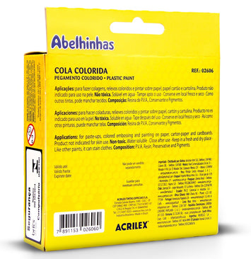 Cola colorida 6 cores - Acrilex