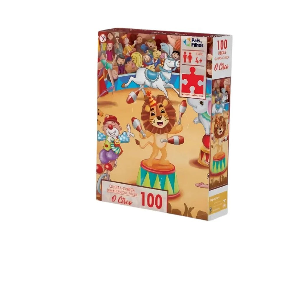Brinquedo Quebra-Cabeça O Circo C/100 Peças - Pais & Filhos