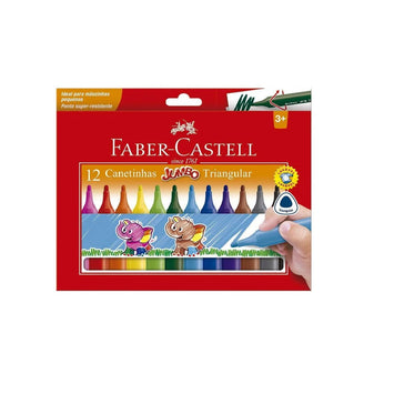 Canetinha Hidrografica Jumbo 12 Cores - Faber-Castell
