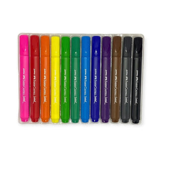 Canetinha Hidrografica Jumbo 12 Cores - Faber-Castell
