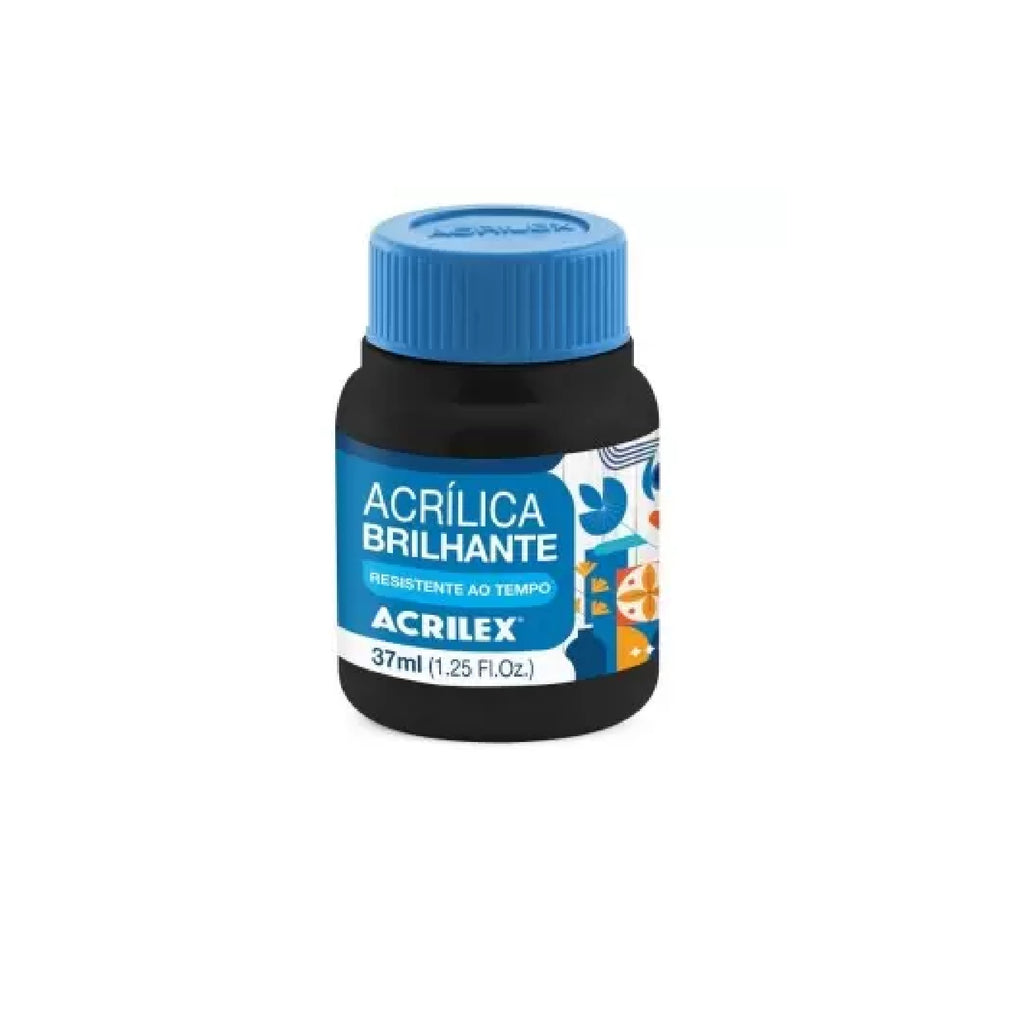 Tinta Acrílica Brilhante 37 ml - Preto