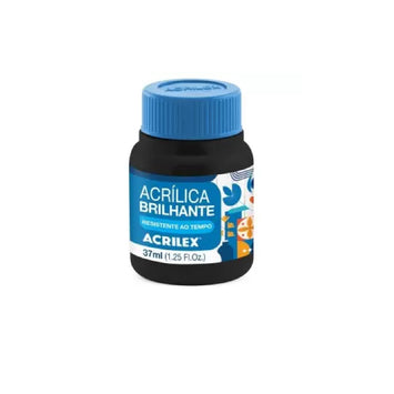 Tinta Acrílica Brilhante 37 ml - Preto