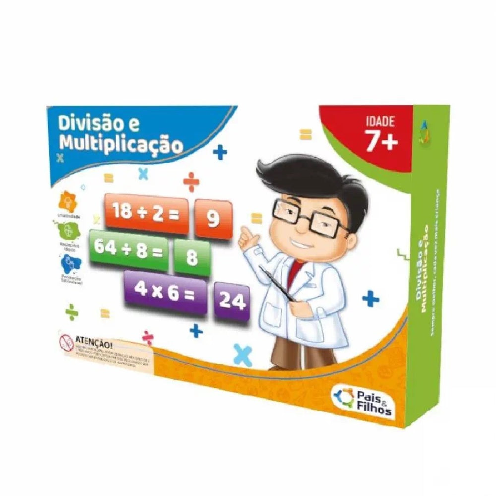 Brinquedo Educativo Divisão e Multiplicação - Pais & Filhos