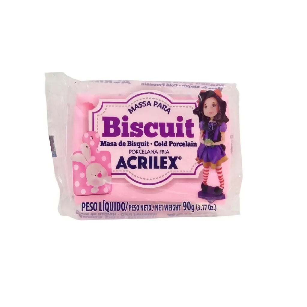 Massa para Biscuit 90g - Rosa