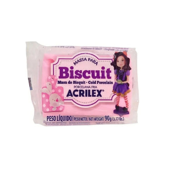 Massa para Biscuit 90g - Rosa