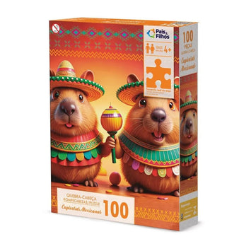 Quebra-Cabeça Capivaras Mexicanas C/100 Peças - Pais & Filhos