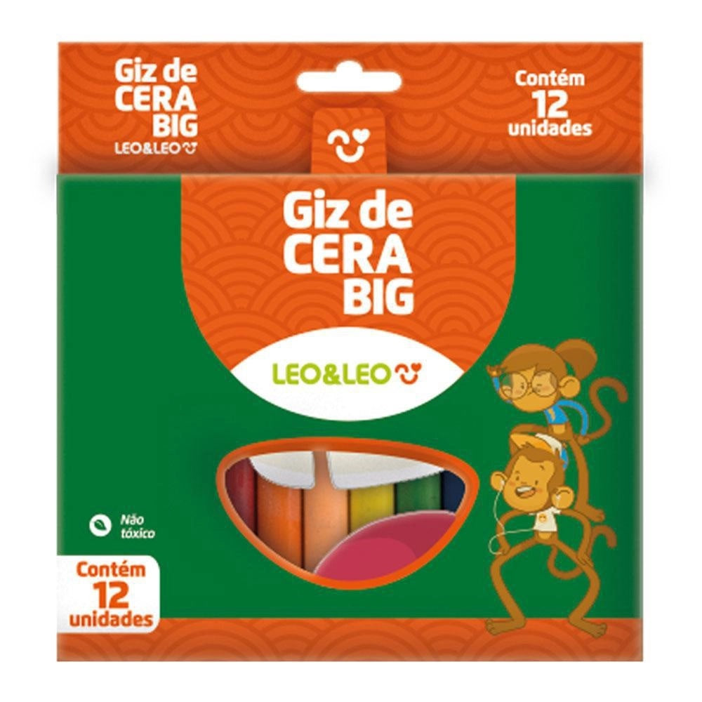Giz de Cera c/12 Cores - Leo&Leo