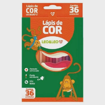 Lápis de Cor c/36 Cores - Leo&Leo