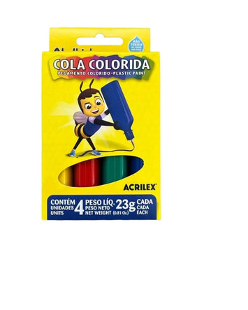 Cola Colorida c/4 Cores - Acrilex